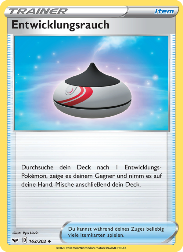 Entwicklungsrauch 163 — Schwert & Schild (German Pokémon TCG card)