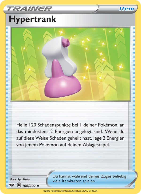 Hypertrank 166 — Schwert & Schild (German Pokémon TCG card)