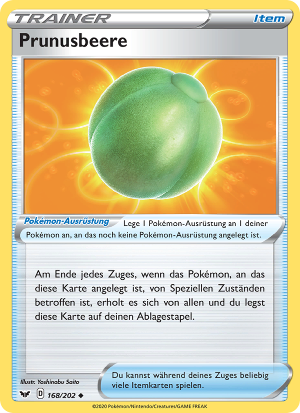 Prunusbeere 168 — Schwert & Schild (German Pokémon TCG card)