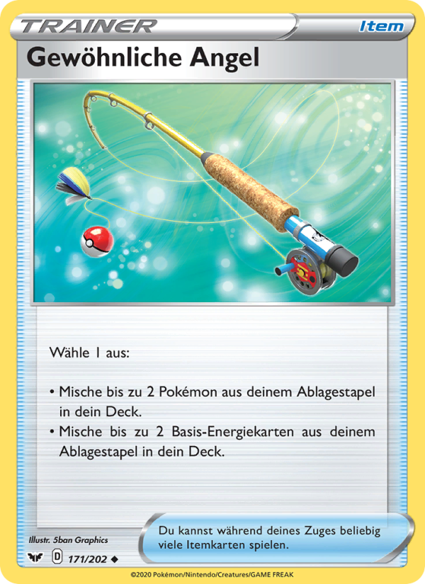 Gewöhnliche Angel 171 — Schwert & Schild (German Pokémon TCG card)