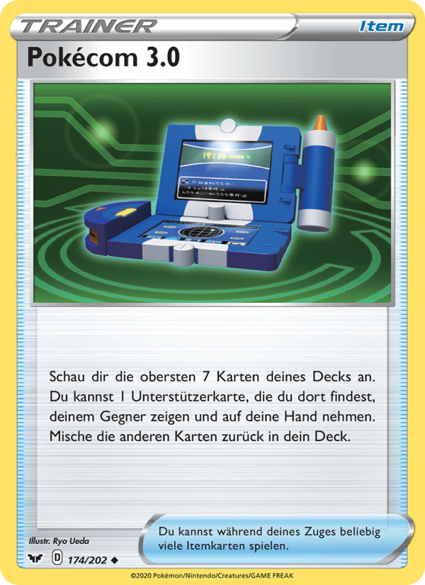 Pokécom 3.0 174 — Schwert & Schild (German Pokémon TCG card)