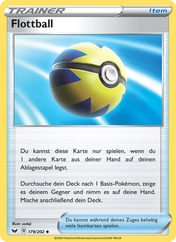 Flottball 179 — Schwert & Schild (German Pokémon TCG card)