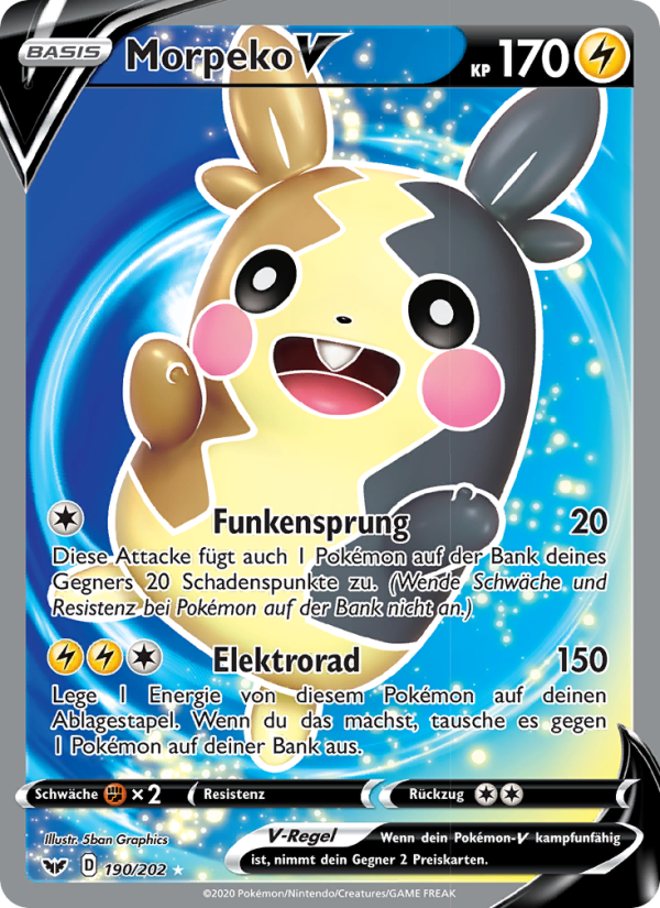 Morpeko V 190 — Schwert & Schild (German Pokémon TCG card)