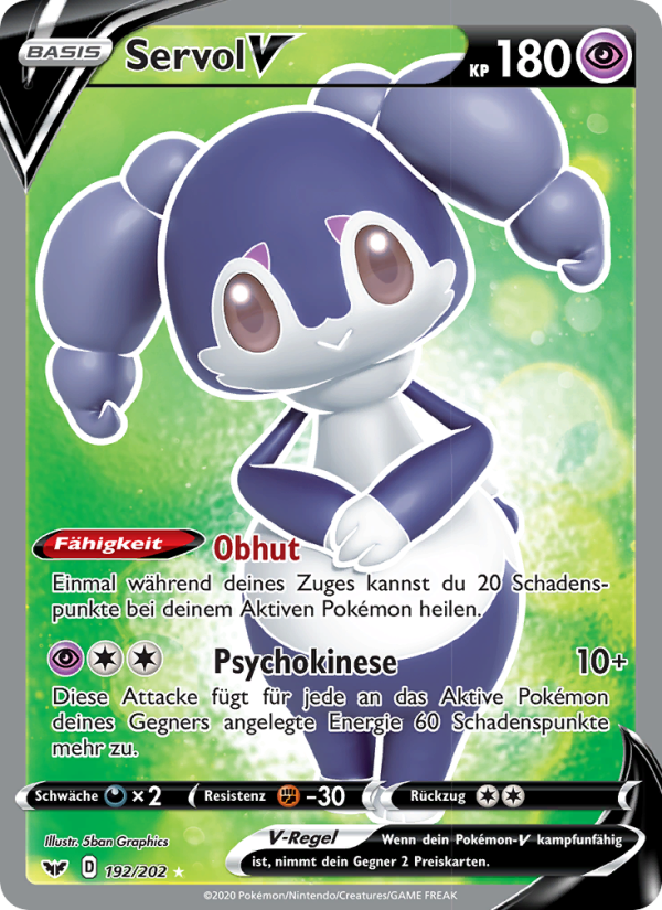 Servol V 192 — Schwert & Schild (German Pokémon TCG card)