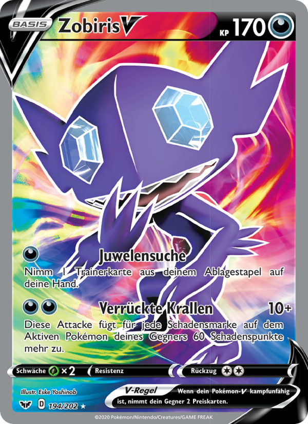Zobiris V 194 — Schwert & Schild (German Pokémon TCG card)