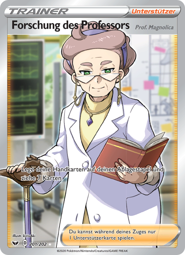 Forschung des Professors 201 — Schwert & Schild (German Pokémon TCG card)