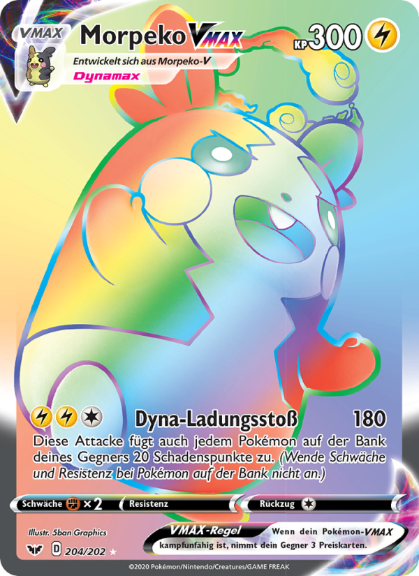 Morpeko VMAX 204 — Schwert & Schild (German Pokémon TCG card)