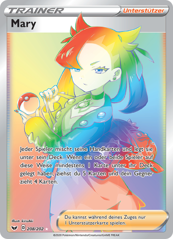Mary 208 — Schwert & Schild (German Pokémon TCG card)
