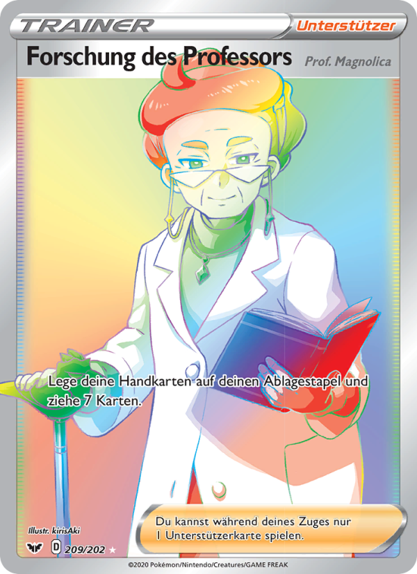 Forschung des Professors 209 — Schwert & Schild (German Pokémon TCG card)