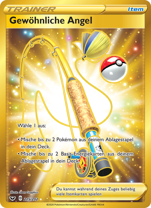 Gewöhnliche Angel 215 — Schwert & Schild (German Pokémon TCG card)