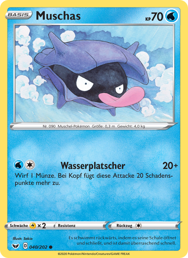 Muschas 40 — Schwert & Schild (German Pokémon TCG card)