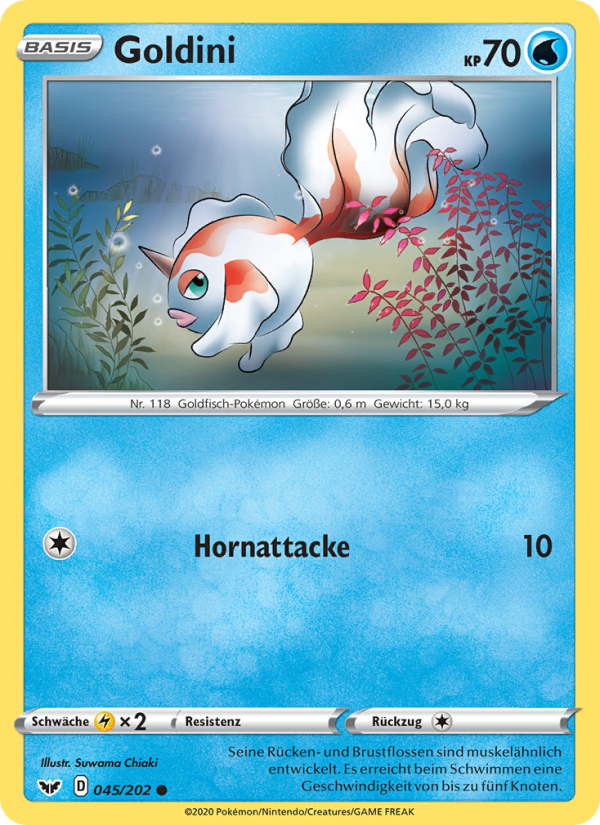 Goldini 45 — Schwert & Schild (German Pokémon TCG card)