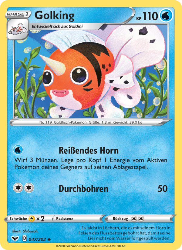 Golking 47 — Schwert & Schild (German Pokémon TCG card)