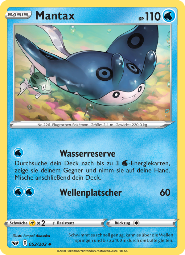 Mantax 52 — Sword & Shield (German Pokémon TCG card)