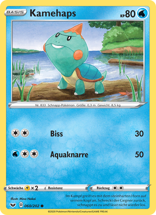 Kamehaps 60 — Schwert & Schild (German Pokémon TCG card)
