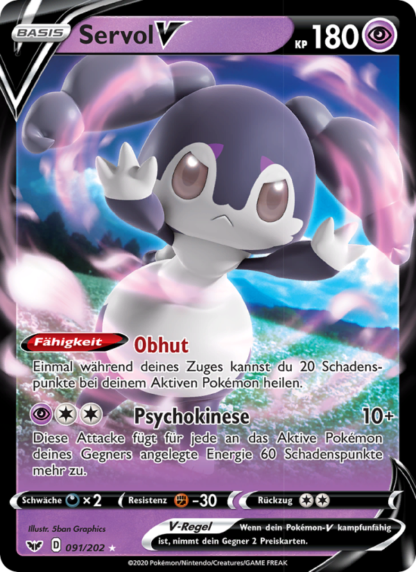 Servol V 91 — Schwert & Schild (German Pokémon TCG card)