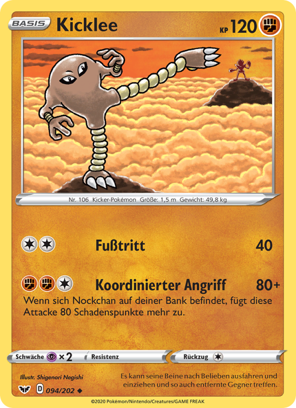 Kicklee 94 — Schwert & Schild (German Pokémon TCG card)