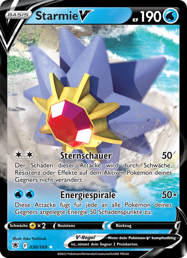 Starmie V 030 — Astral Radiance (German Pokémon TCG card)