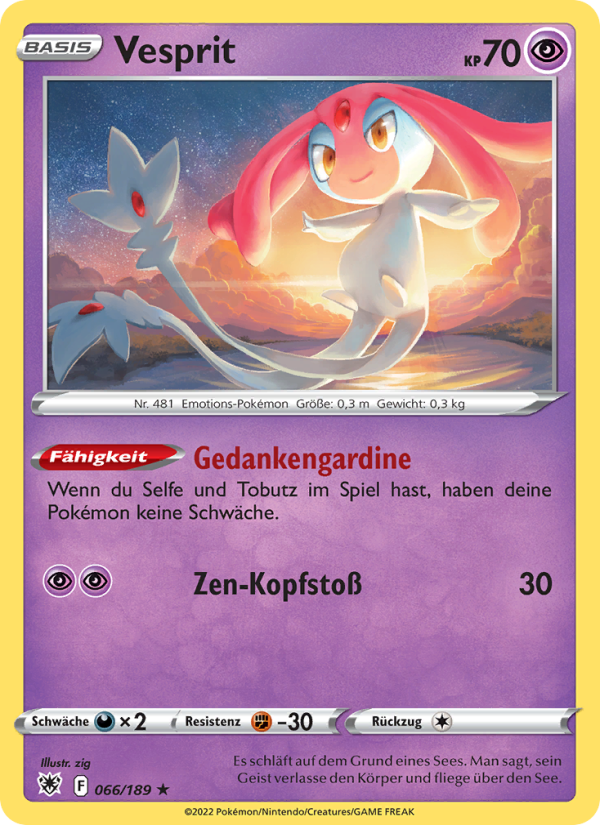 Vesprit Pokémon TCG cards