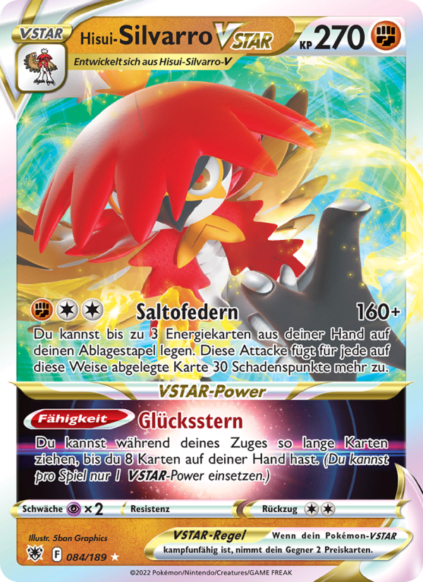 Hisui-Silvarro VSTAR 084 — Astral Radiance (German Pokémon TCG card)