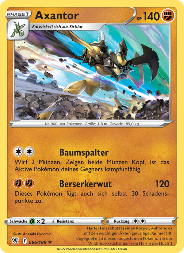 Axantor 086 — Astralglanz (German Pokémon TCG card)