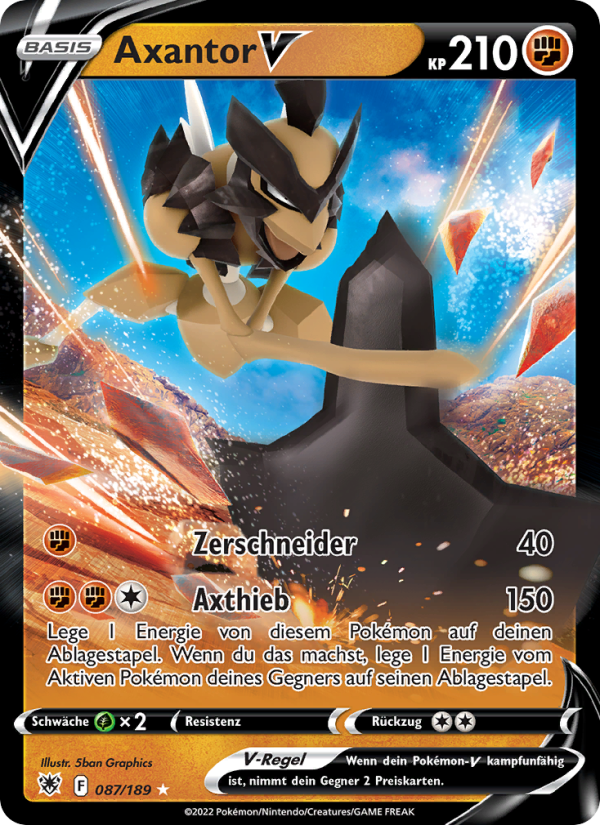 Axantor V 087 — Astralglanz (German Pokémon TCG card)