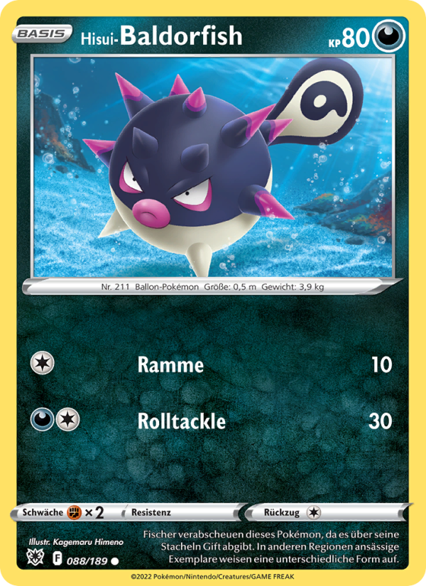 Hisui-Baldorfish 088 — Astralglanz (German Pokémon TCG card)