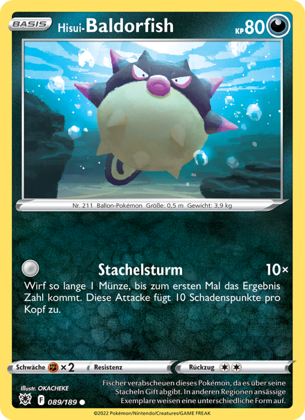Hisui-Baldorfish 089 — Astralglanz (German Pokémon TCG card)