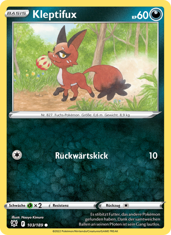 Kleptifux Pokémon TCG cards