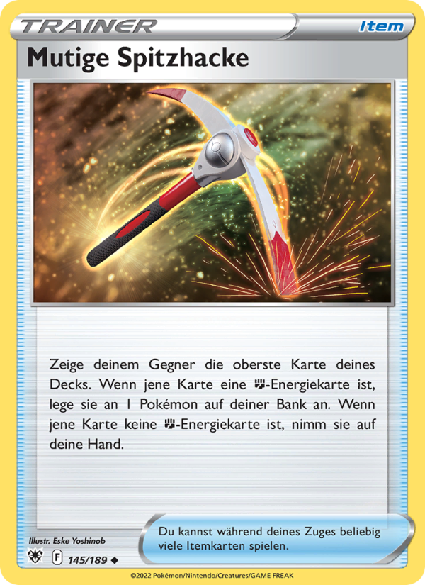 Mutige Spitzhacke 145 — Astralglanz (German Pokémon TCG card)