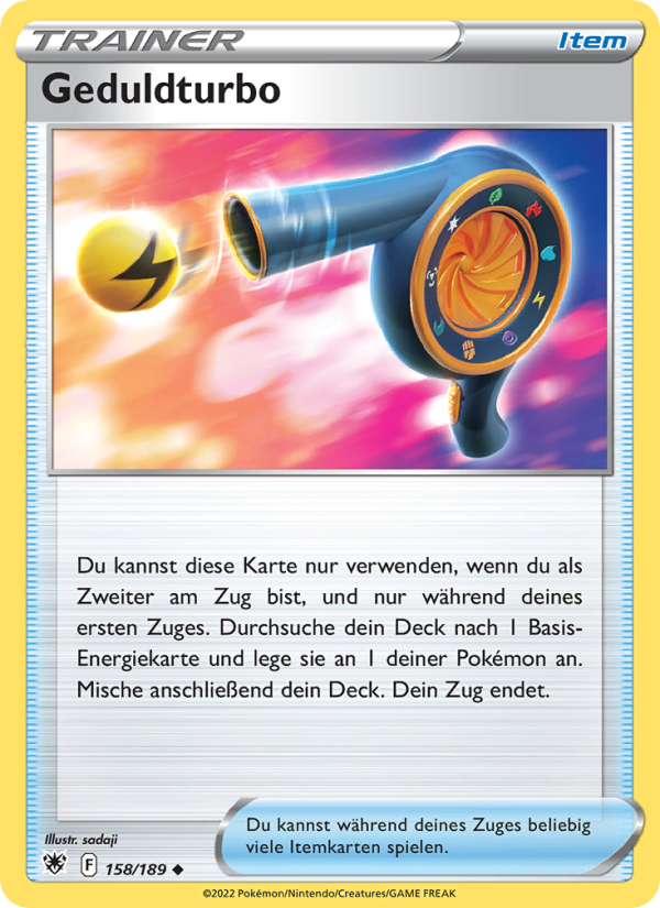 Geduldturbo 158 — Astralglanz (German Pokémon TCG card)