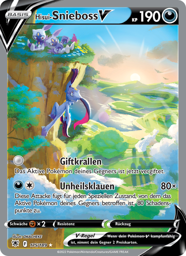 Hisui-Snieboss V 175 — Astralglanz (German Pokémon TCG card)