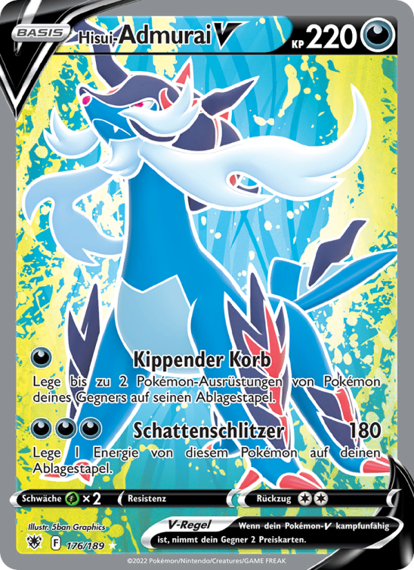 Hisui-Admurai V 176 — Astralglanz (German Pokémon TCG card)