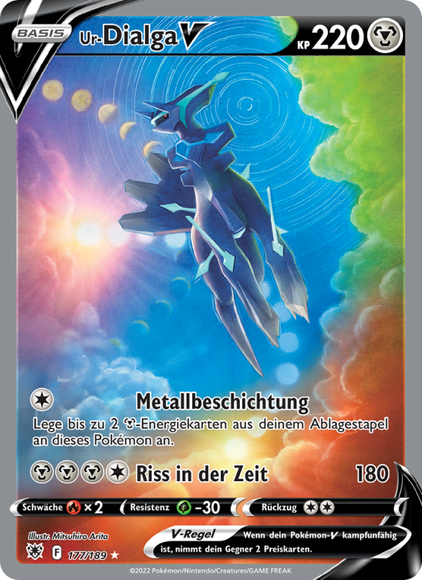 Ur-Dialga V 177 — Astralglanz (German Pokémon TCG card)