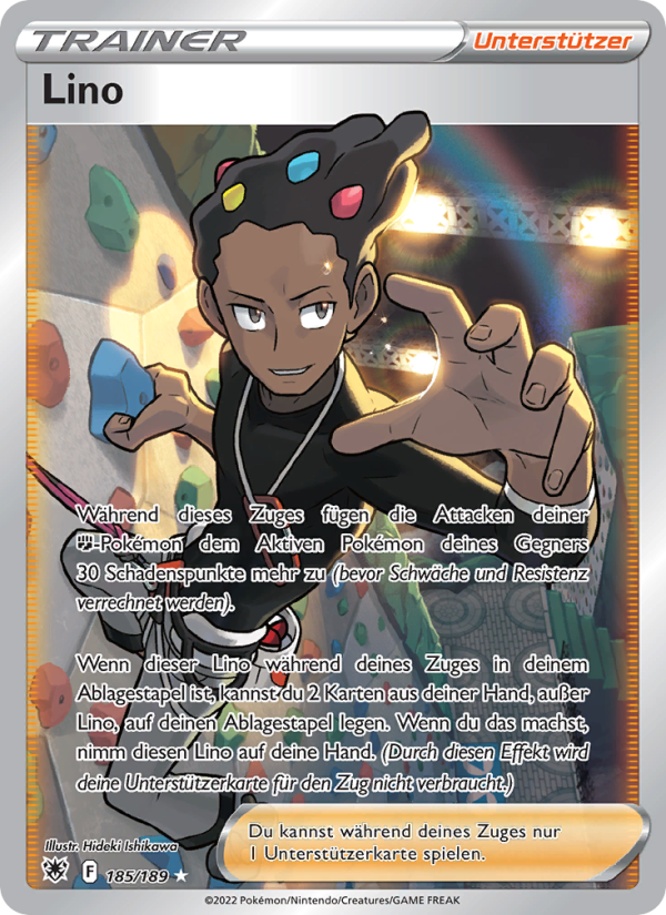 Lino 185 — Astralglanz (German Pokémon TCG card)