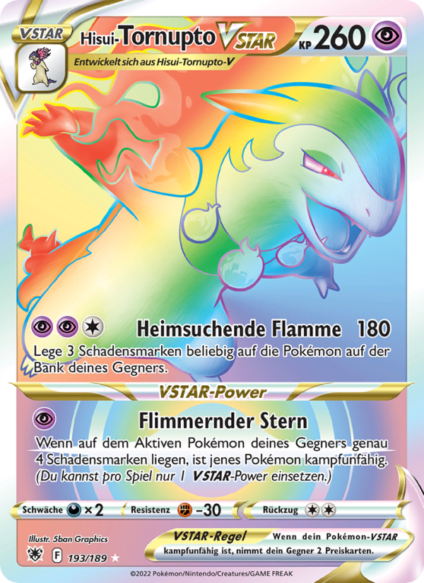 Hisui-Tornupto VSTAR 193 — Astralglanz (German Pokémon TCG card)