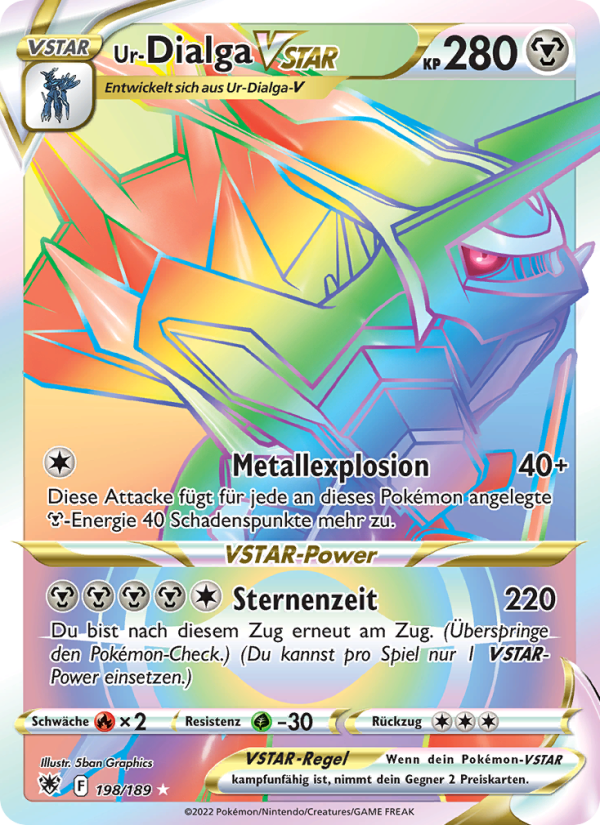 Ur-Dialga VSTAR 198 — Astralglanz (German Pokémon TCG card)
