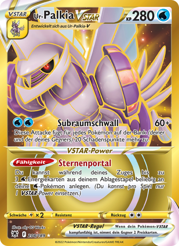 Ur-Palkia VSTAR 208 — Astralglanz (German Pokémon TCG card)