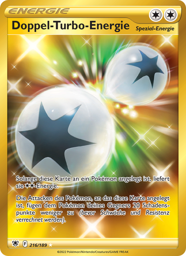 Doppel-Turbo-Energie 216 — Astralglanz (German Pokémon TCG card)