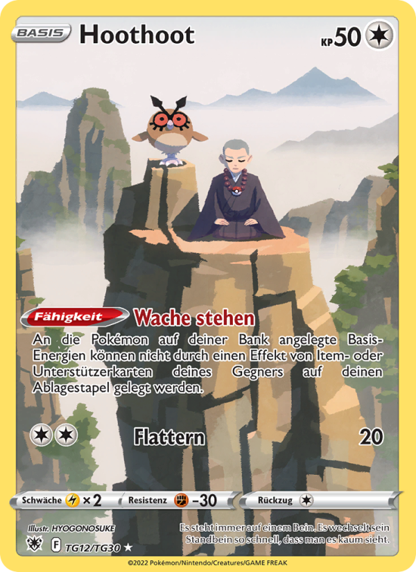 Hoothoot TG12 — Astralglanz (German Pokémon TCG card)