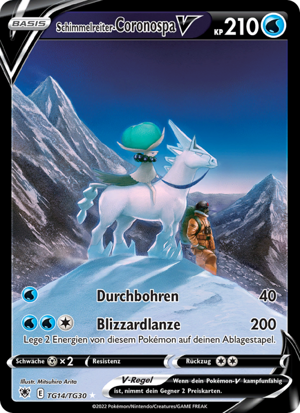 Schimmelreiter-Coronospa V TG14 — Astralglanz (German Pokémon TCG card)