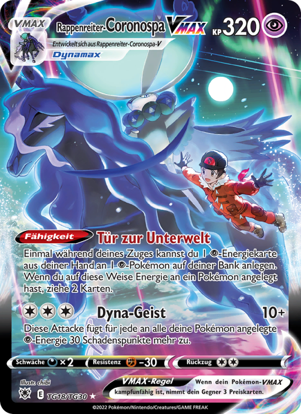 Rappenreiter-Coronospa VMAX TG18 — Astralglanz (German Pokémon TCG card)