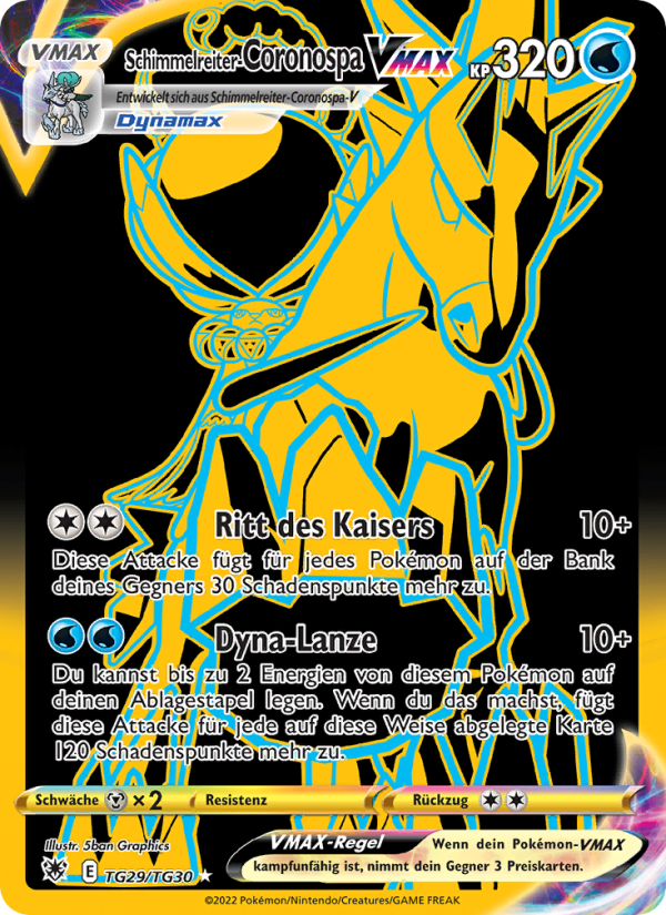 Schimmelreiter-Coronospa VMAX TG29 — Astralglanz (German Pokémon TCG card)