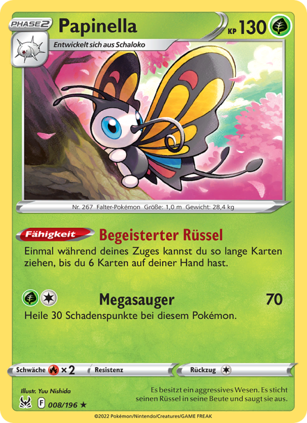 Papinella 008 — Lost Origin (German Pokémon TCG card)