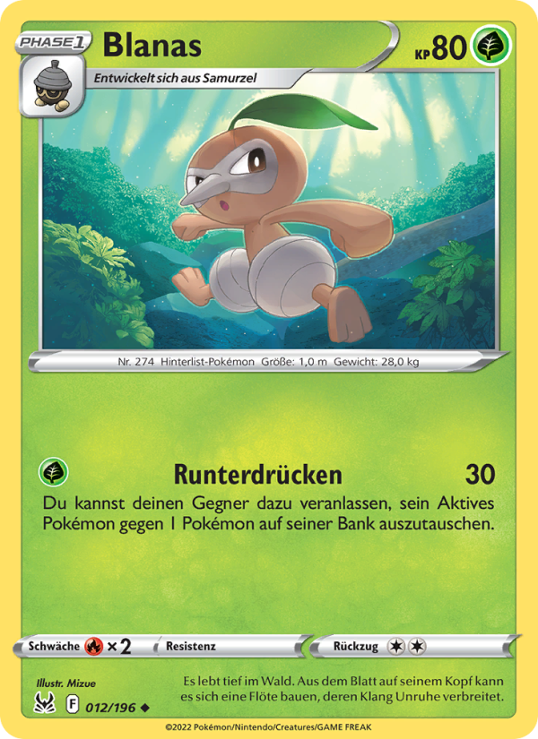 Blanas Pokémon TCG cards