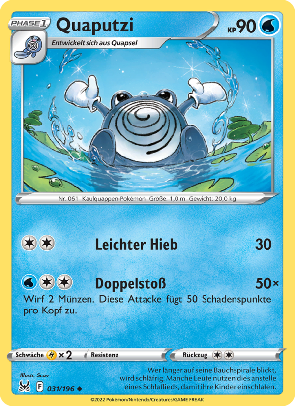 Quaputzi 031 — Verlorener Ursprung (German Pokémon TCG card)