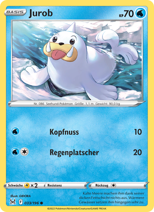 Jurob 033 — Verlorener Ursprung (German Pokémon TCG card)