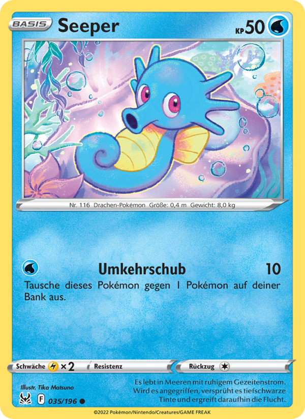 Seeper 035 — Verlorener Ursprung (German Pokémon TCG card)