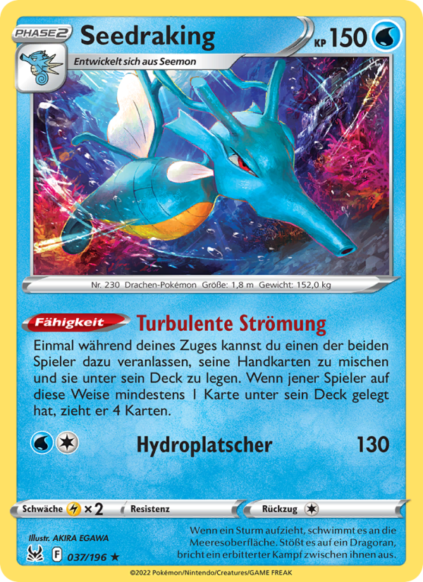 Seedraking 037 — Verlorener Ursprung (German Pokémon TCG card)