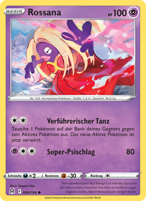 Rossana 068 — Verlorener Ursprung (German Pokémon TCG card)